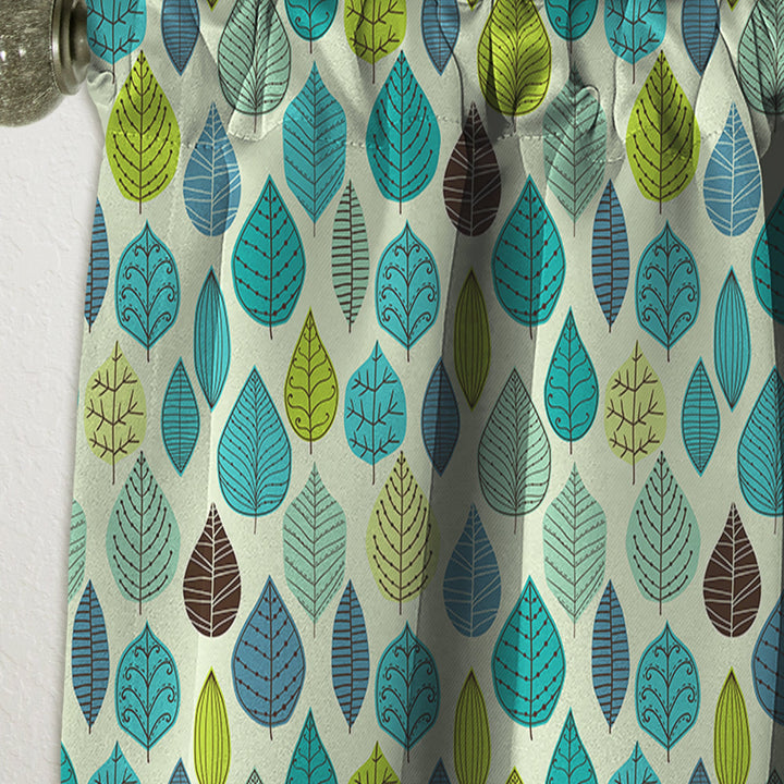 Texture with Leaf - Modern &amp; Contemporary Curtain - 1 Panel
