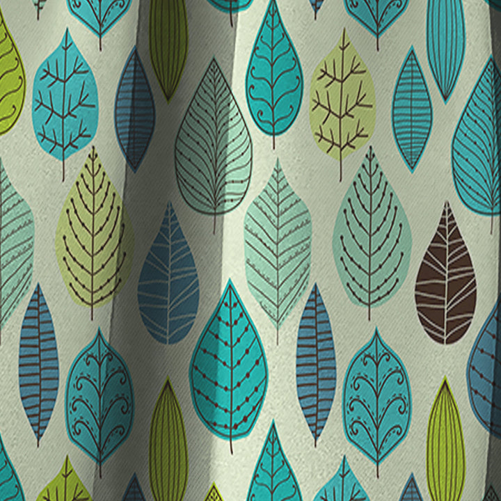 Texture with Leaf - Modern &amp; Contemporary Curtain - 1 Panel