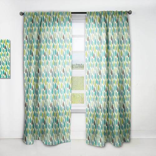 Texture with Leaf - Modern & Contemporary Curtain - 1 Panel
