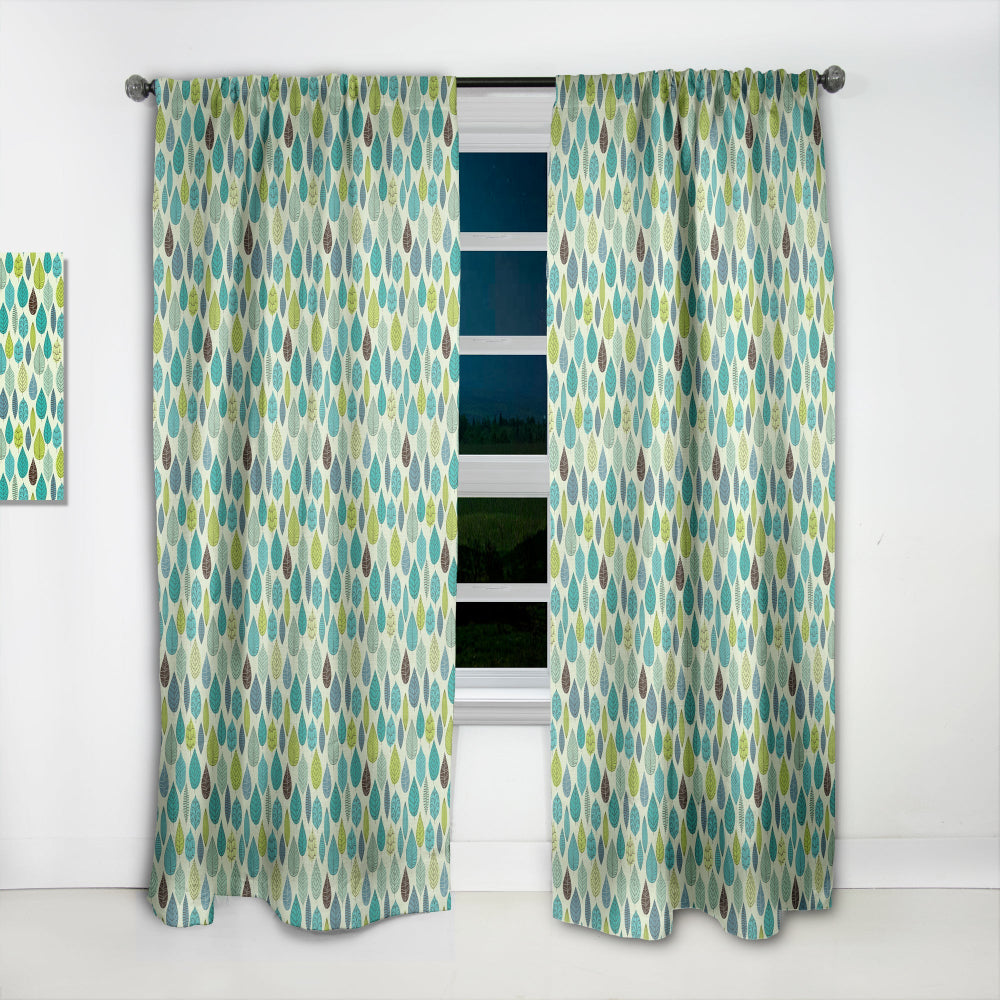 Texture with Leaf - Modern &amp; Contemporary Curtain - 1 Panel