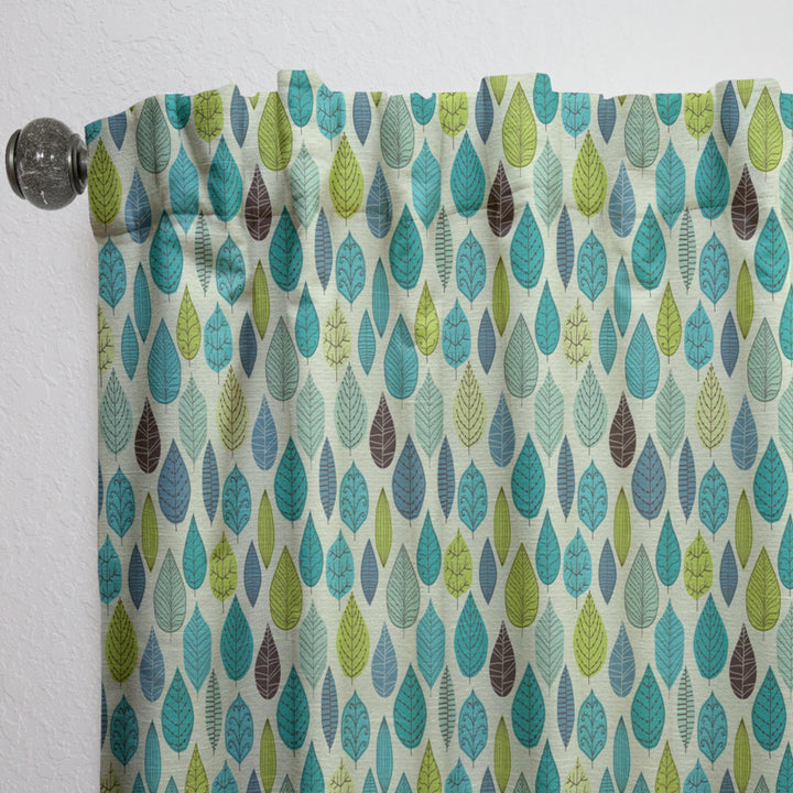 Texture with Leaf - Modern &amp; Contemporary Curtain - 1 Panel