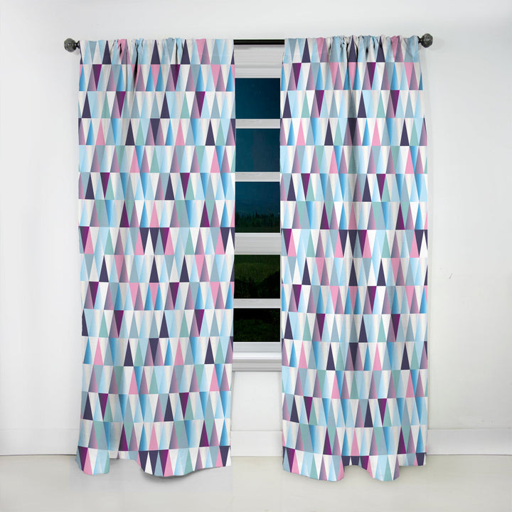 Diamonds Triangle Abstract Pattern - Modern Curtain - 1 Panel
