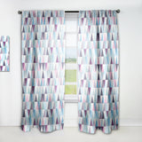Diamonds Triangle Abstract Pattern - Modern Curtain - 1 Panel