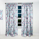 Diamonds Triangle Abstract Pattern - Modern Curtain - 1 Panel