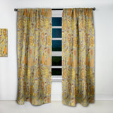 Flower Pattern Botanic Texture - Modern & Contemporary Curtain - 1 Panel