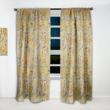 Flower Pattern Botanic Texture - Modern & Contemporary Curtain - 1 Panel