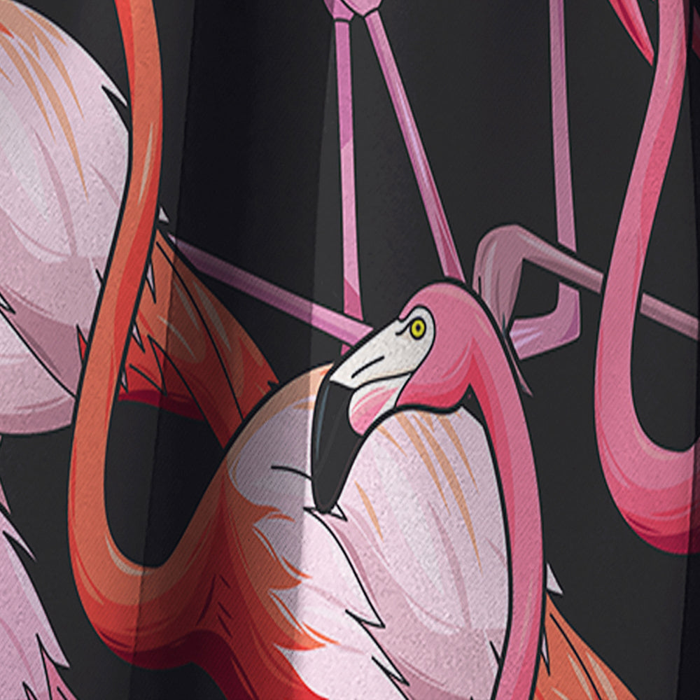 Colorful Flamingo - Tropical Curtain - 1 Panel