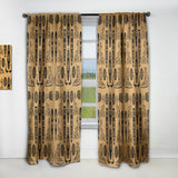 Ethnic Decorative Mask - African Curtain - 1 Panel