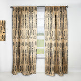 Ethnic Decorative Mask - African Curtain - 1 Panel