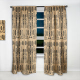 Ethnic Decorative Mask - African Curtain - 1 Panel