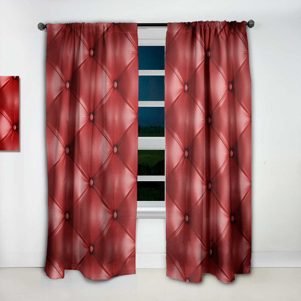 Luxury Classic Red Leather - Modern &amp; Contemporary Curtain - 1 Panel