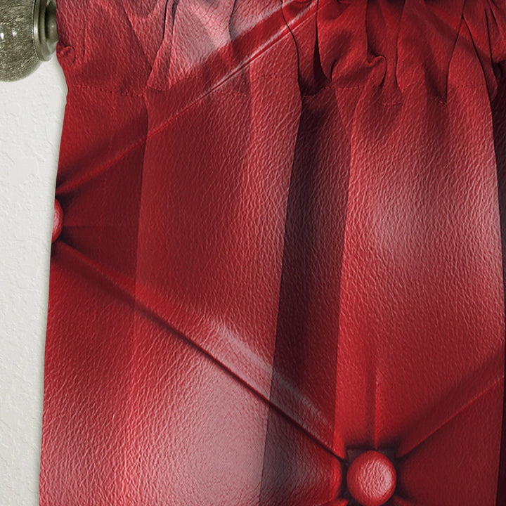 Luxury Classic Red Leather - Modern &amp; Contemporary Curtain - 1 Panel