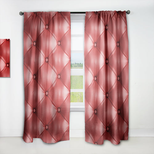Luxury Classic Red Leather - Modern & Contemporary Curtain - 1 Panel