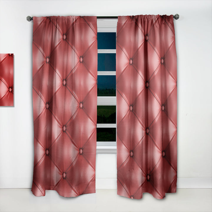 Luxury Classic Red Leather - Modern &amp; Contemporary Curtain - 1 Panel
