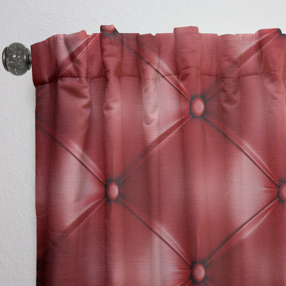 Luxury Classic Red Leather - Modern &amp; Contemporary Curtain - 1 Panel