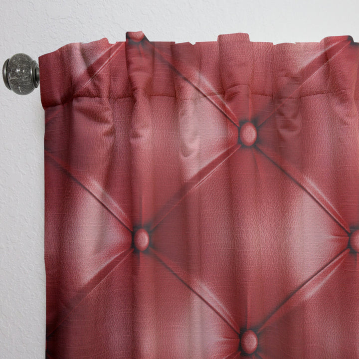 Luxury Classic Red Leather - Modern &amp; Contemporary Curtain - 1 Panel
