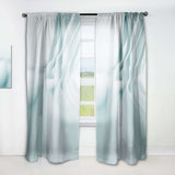 3D Light Blue Abstract Architecture' Modern & Contemporary Curtain Panel
