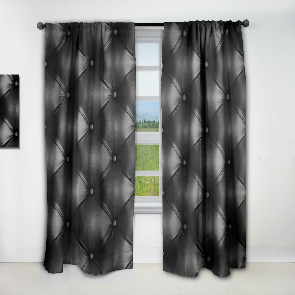 Luxury Classic Black Sofa Leather - Modern &amp; Contemporary Curtain - 1 Panel