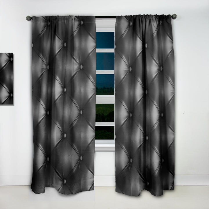 Luxury Classic Black Sofa Leather - Modern &amp; Contemporary Curtain - 1 Panel