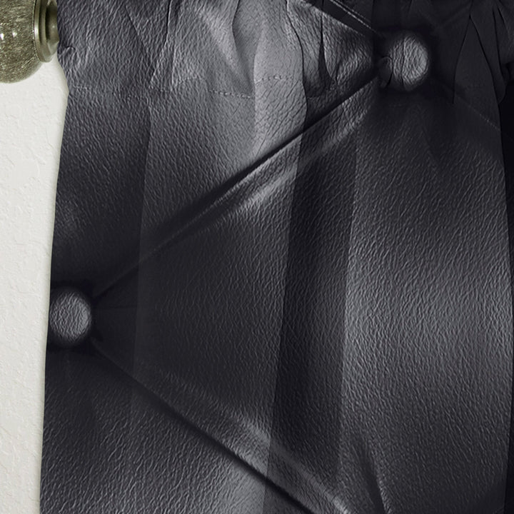 Luxury Classic Black Sofa Leather - Modern &amp; Contemporary Curtain - 1 Panel