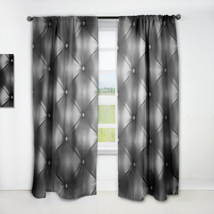 Luxury Classic Black Sofa Leather - Modern &amp; Contemporary Curtain - 1 Panel