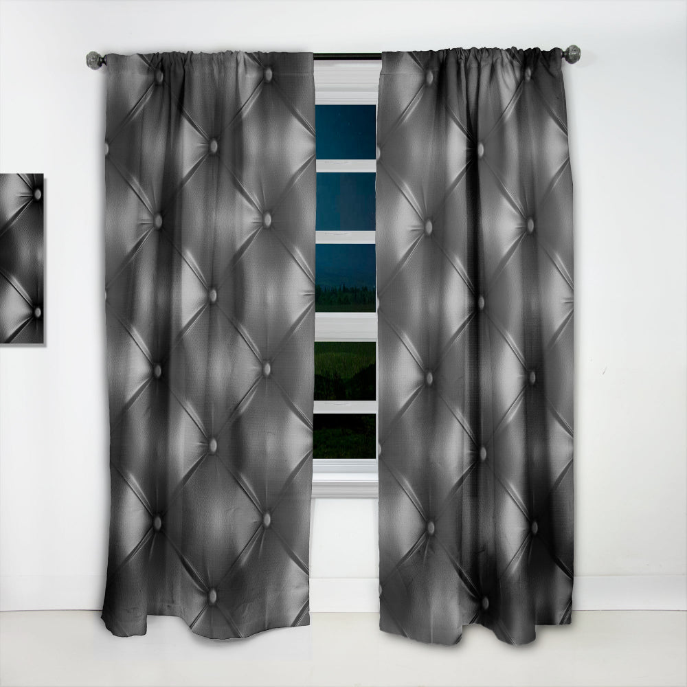 Luxury Classic Black Sofa Leather - Modern &amp; Contemporary Curtain - 1 Panel