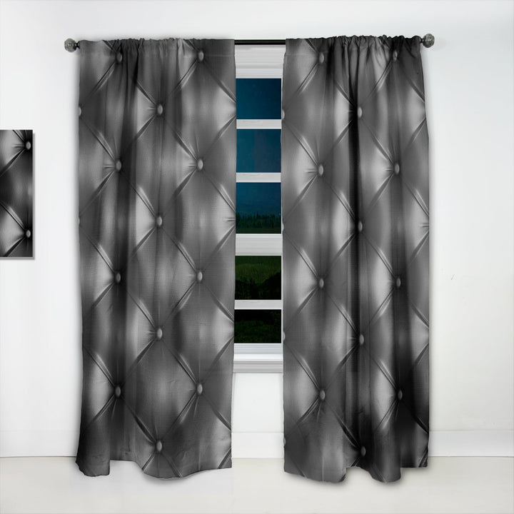Luxury Classic Black Sofa Leather - Modern &amp; Contemporary Curtain - 1 Panel