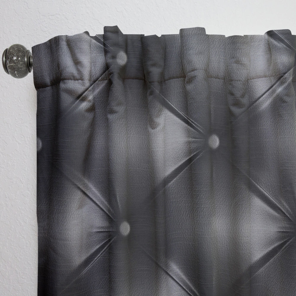Luxury Classic Black Sofa Leather - Modern &amp; Contemporary Curtain - 1 Panel