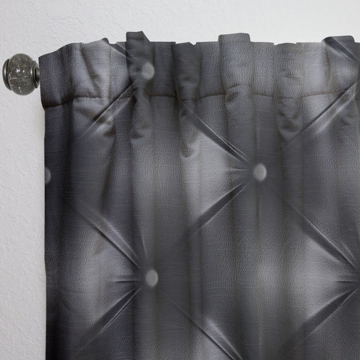 Luxury Classic Black Sofa Leather - Modern &amp; Contemporary Curtain - 1 Panel