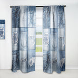 Blue Jeans Close-ups - Modern & Contemporary Curtain - 1 Panel