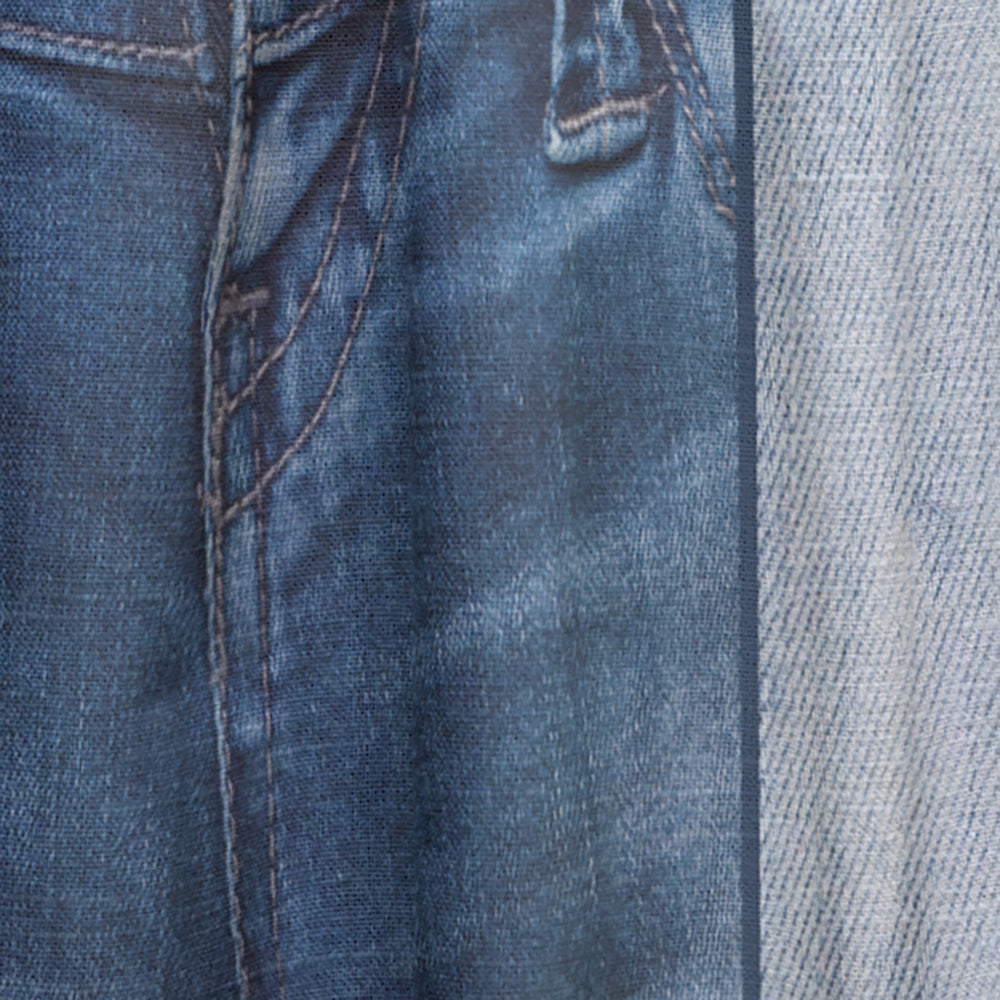 Blue Jeans Close-ups - Modern &amp; Contemporary Curtain - 1 Panel