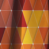 Triangular Geometry in Red and Orange - Modern & Contemporary Curtain - 1 Panel