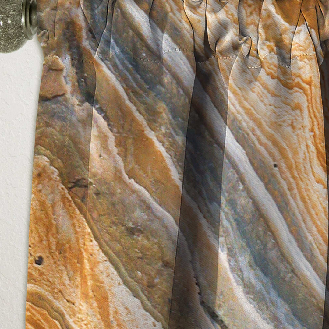 Segment Layers of Marbled Rock - Traditional Curtain - 1 Panel