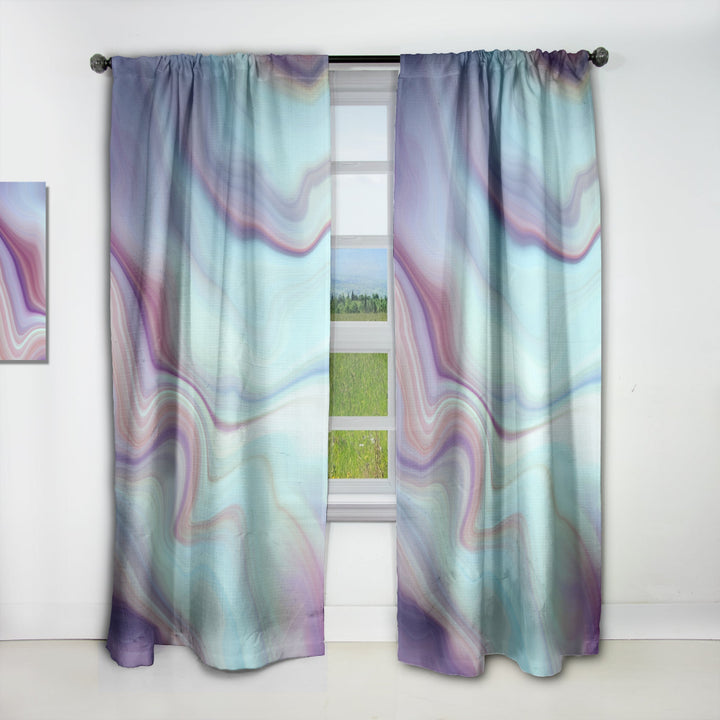 Marbled Liquid Agate Colours - Modern &amp; Contemporary Curtain - 1 Panel
