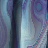 Marbled Colours in Shades of Turquoise and Purple' Modern & Contemporary Curtain 1 Panel