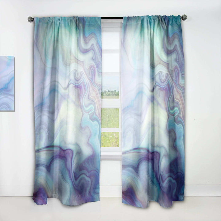 Marbled Colours in Shades of Turquoise and Purple&