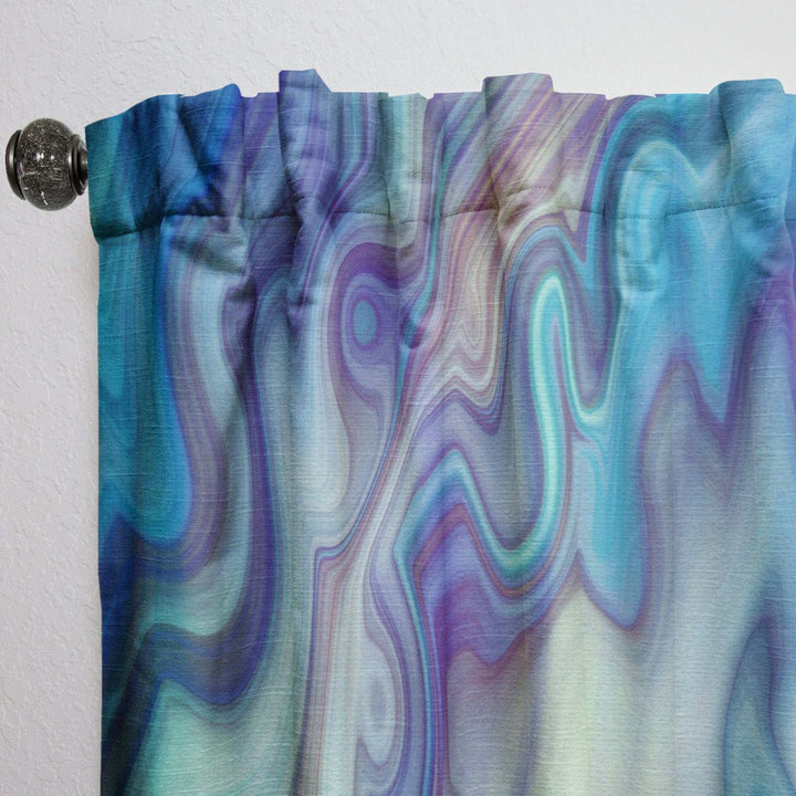 Marbled Colours in Shades of Turquoise and Purple&