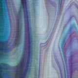 Marbled Colours in Shades of Turquoise and Purple' Modern & Contemporary Curtain 1 Panel