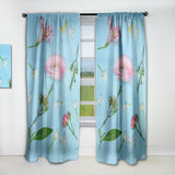 Fresh Beautiful Blooming Rose - Traditional Curtain - 1 Panel