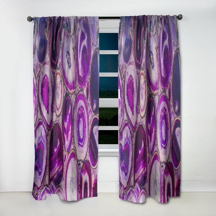 Violet Agate geode - Mid-Century Modern Curtain - 1 Panel