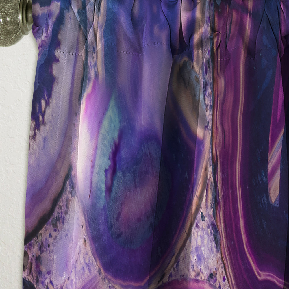 Violet Agate geode - Mid-Century Modern Curtain - 1 Panel