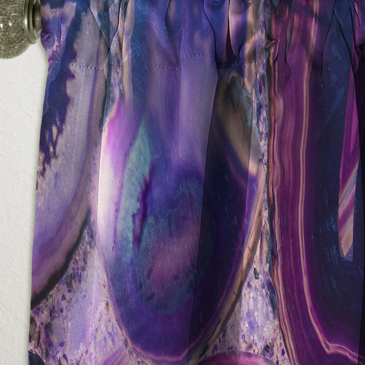 Violet Agate geode - Mid-Century Modern Curtain - 1 Panel