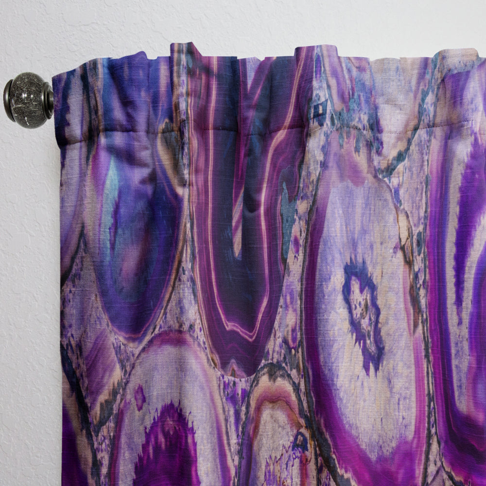 Violet Agate geode - Mid-Century Modern Curtain - 1 Panel