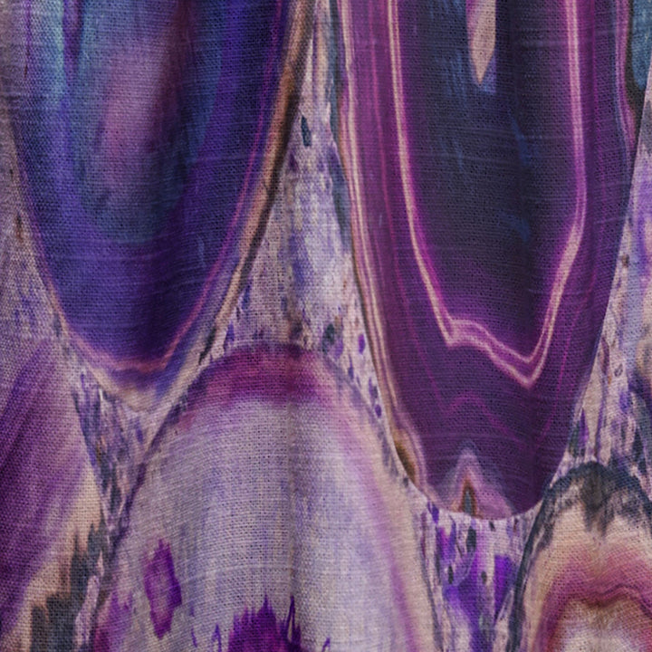 Violet Agate geode - Mid-Century Modern Curtain - 1 Panel