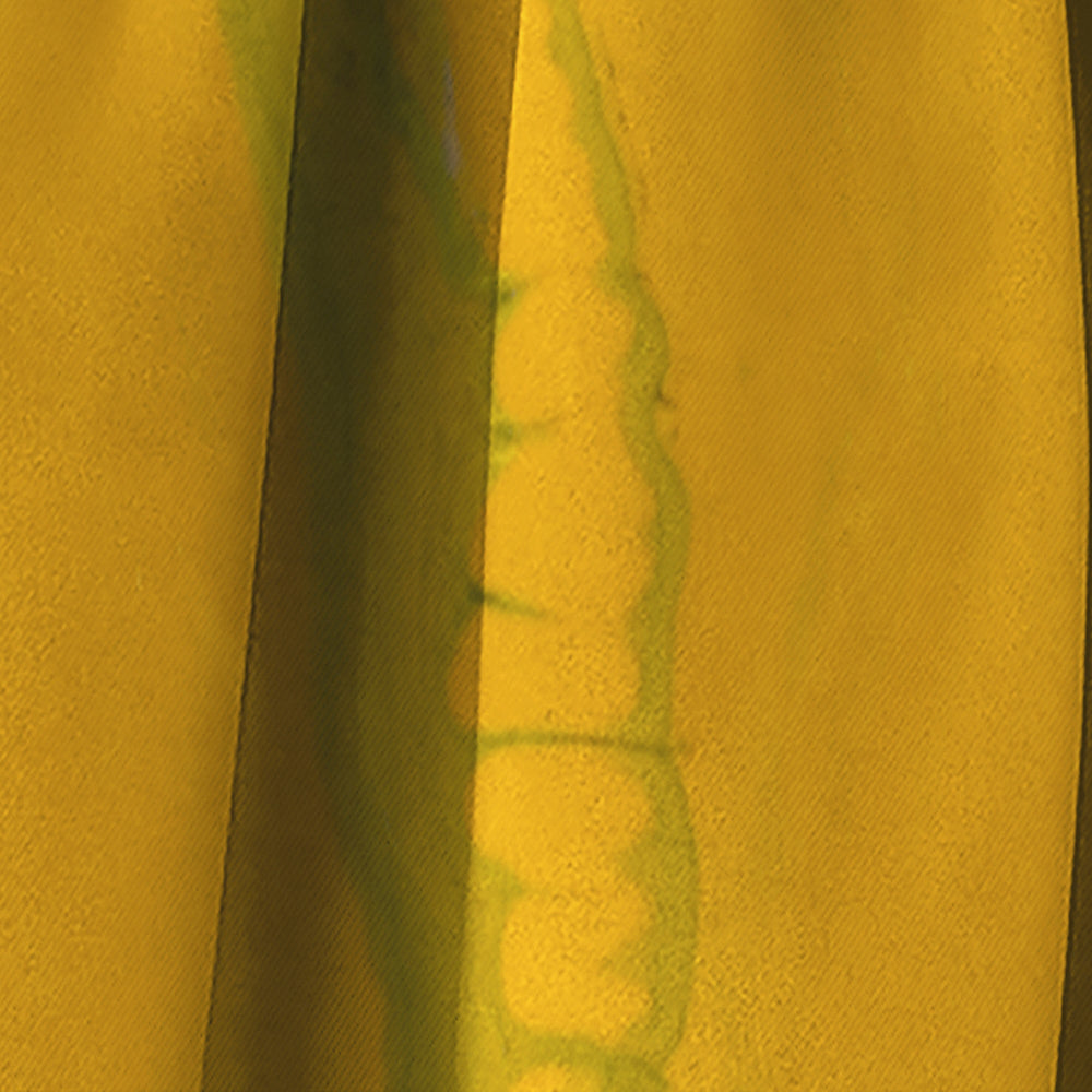 White and Yellow Marbled Acrylic with a cloud of Black - Modern &amp; Contemporary Curtain - 1 Panel
