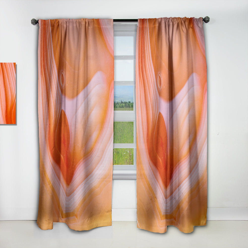 Mineral Orange Agate - Mid-Century Modern Curtain - 1 Panel