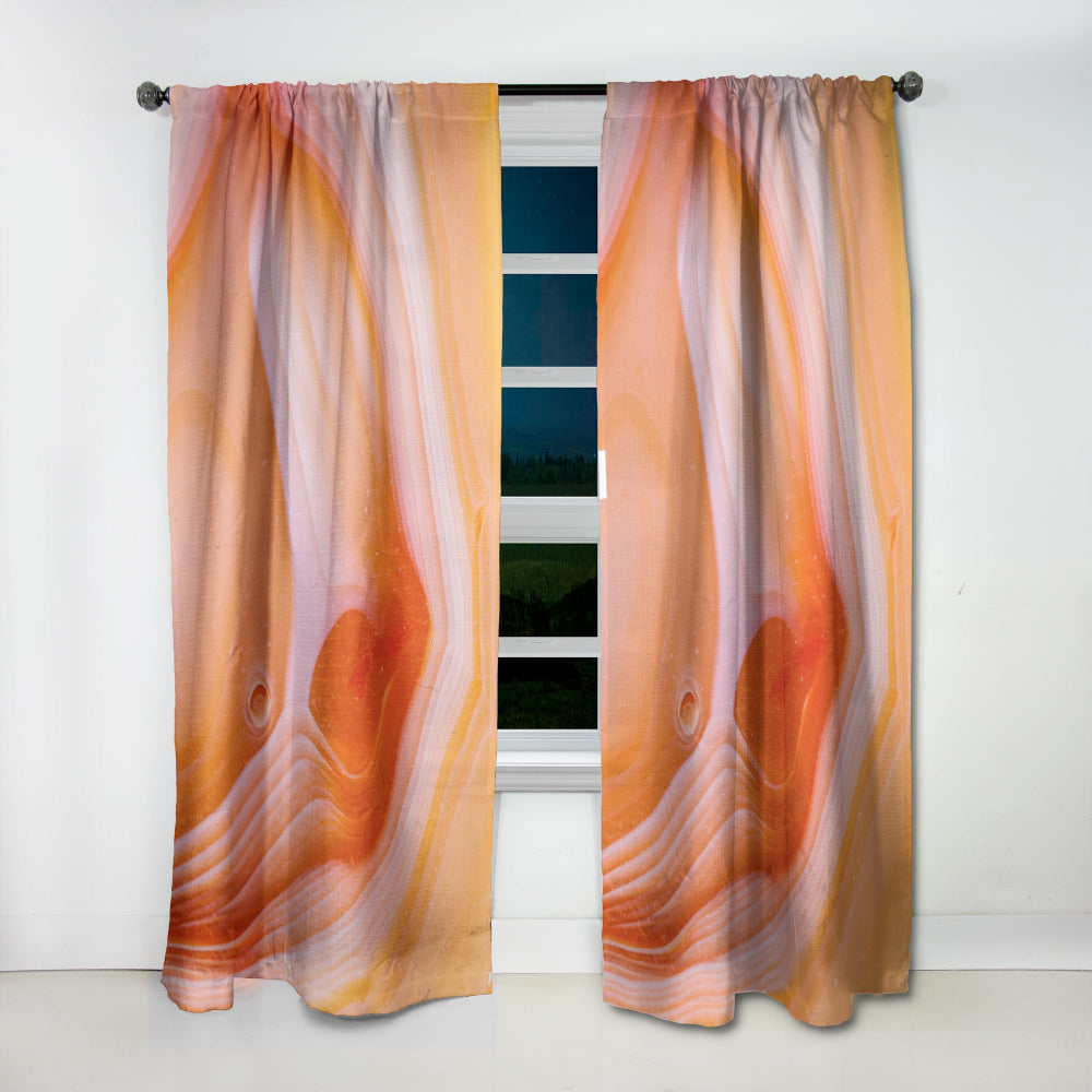 Mineral Orange Agate - Mid-Century Modern Curtain - 1 Panel