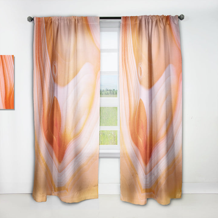 Mineral Orange Agate - Mid-Century Modern Curtain - 1 Panel
