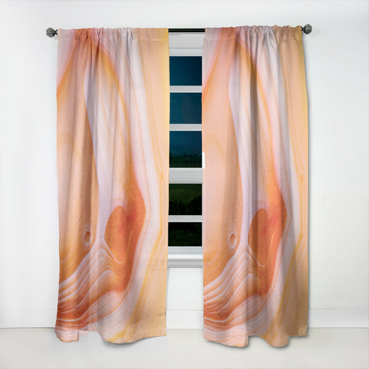 Mineral Orange Agate - Mid-Century Modern Curtain - 1 Panel