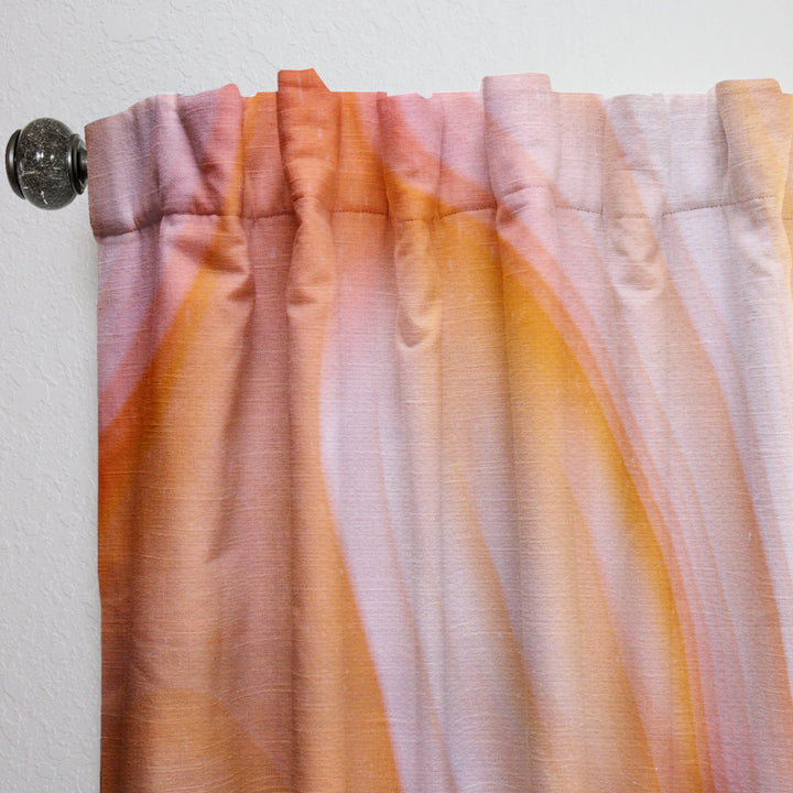 Mineral Orange Agate - Mid-Century Modern Curtain - 1 Panel